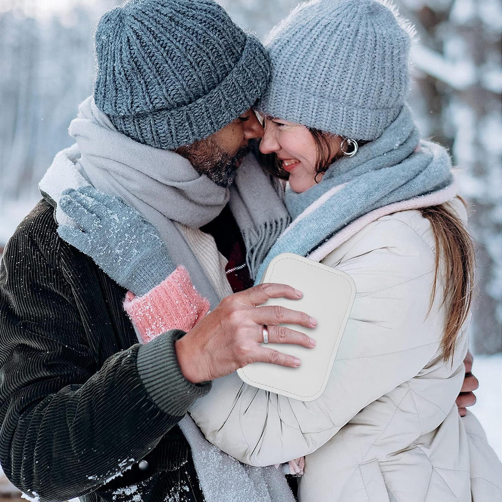 Small Jewelry Box - Mini Jewelry Box - Women Travel Jewelry Case, Portable Small Jewelry Organizer for Rings Earrings Necklace, Gifts for Girls Women (White)