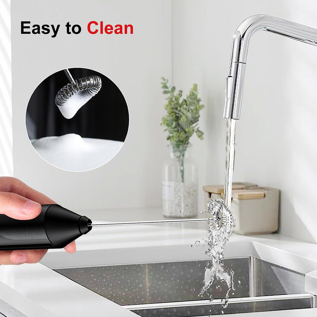 Electric Milk Frother Handheld, Portable Whisk Milk Foam Maker, Drink Mixer for Coffee, Matcha, Electric Stirrer Coffee Mixer, Battery Operated(Not Included)